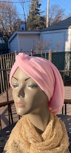 Pink Terry Turban Snood | Headcovering For Women | Made in the USA