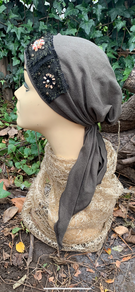 Olive Green Pre Tied Headscarf |
