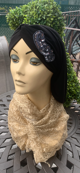 Black Snood With Design
