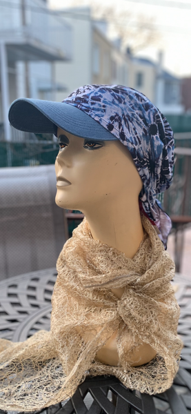 New Sun Visor Scarf | Denim Match Headwear | Made in USA