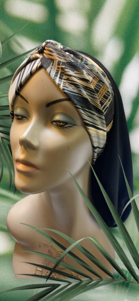 Uptown Girl Headwear Classic Snood | Manhattan Print | Turban Hijab Tichel For Summer and Winter
