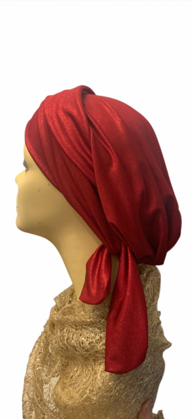 Red Hair Scarf | Red Hair Wrap | Red Head covering For Woman | Red social Turban | Christmas Clothing | Made in USA by Uptown Girl Headwear Headscarf Store