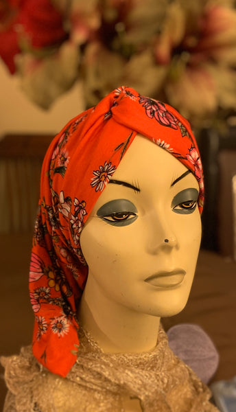 Colorful Turban Snood Head Scarf For Women | Exercise Hijab | Made in USA by Uptown Girl Headwear