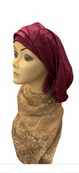 Adjustable Headwear | Wrap Around Snood Hijab Tichel | Headscarf for Women | Bohemian Style Clothing | Made in USA by Uptown Girl Headwear