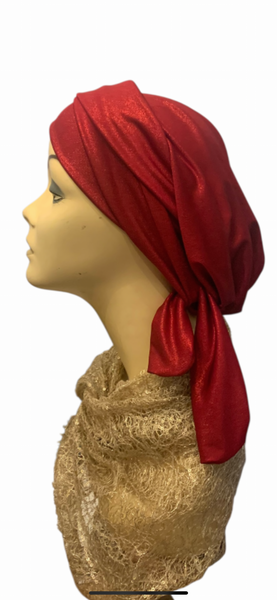 Red Hair Scarf | Red Hair Wrap | Red Head covering For Woman | Red social Turban | Christmas Clothing | Made in USA by Uptown Girl Headwear Headscarf Store