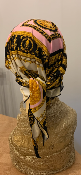 Pink Design Pre Tied Headscarf For Women | Easy Slip On Style |