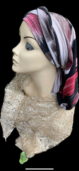 Wrap Around Head Scarf | Ten Way Tie Snood Turban | Modern Hijab | Made in USA