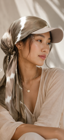 Tie Dye Sun Visor Headscarf Hijab Hat To Cover and Conceal Your Hair In The Sun Baseball Cap