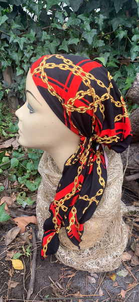 Modern Hair Wrap | Exercise Hijab Wig Alternative | Designer Style Pre Tied Headscarf