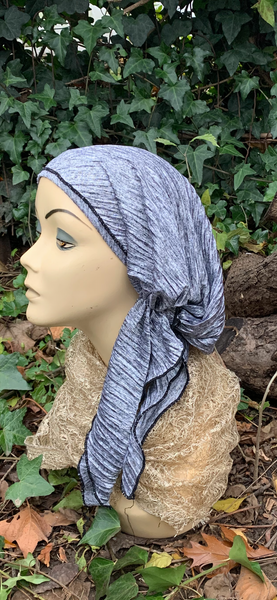 New Sport Addition | Grey Black Pre Tied Headscarf | Modern Exercise Hijab | American Headwear | Made in the USA by Uptown Girl Headwear