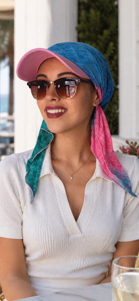 Pink Blue Green Sun Visor Hat To Conceal Hair. Head Scarf Modern Hijab Baseball Cap To Cover Your Hair
