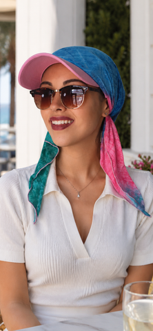 Pink Blue Green Sun Visor Hat To Conceal Hair. Head Scarf Modern Hijab Baseball Cap To Cover Your Hair