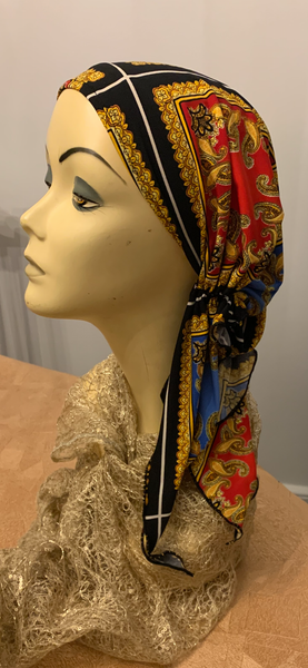 Designer Inspired Pre Tied Headscarf For Women | Soft Lightweight Lycra Fabric | Chic Casual or Formal Style | Wig Alternative | Modern Hijab | Made in USA
