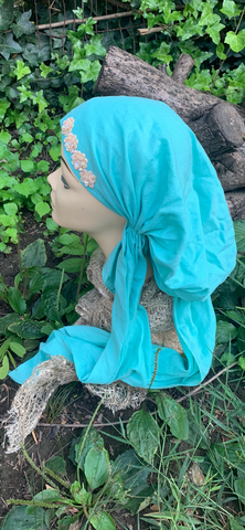 Mint Green Headscarf For Women | Cotton Pre Tied Tichel | Wig Alternative | Modern Hijab | Chemo Scarf | Made in USA