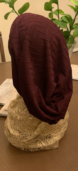 Burgundy Snood | Maroon Turban | Sport Hijab | Exercise Hijab | Head Covering For Women | Proudly Made In The USA
