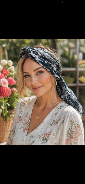 Neck Scarf | Beautiful Versatile Headscarf or Neck Scarf For Women | Rectangle Chiffon Wrap | Made in USA by Uptown Girl Headwear