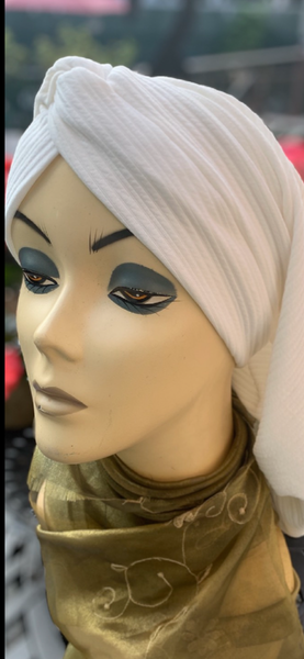Ivory Snood Turban | Headscarf for Women | Tichel with Spring Vibe | Made in USA