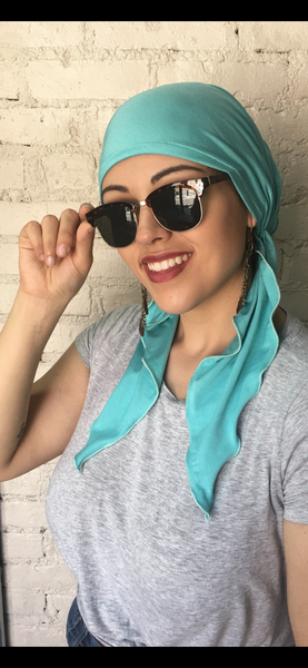 Head Scarves With More Grip | Eco Friendly Sustainable BAMBOO FABRIC Slip On Style Pre-Tied Head Scarf Hair Wrap For Women