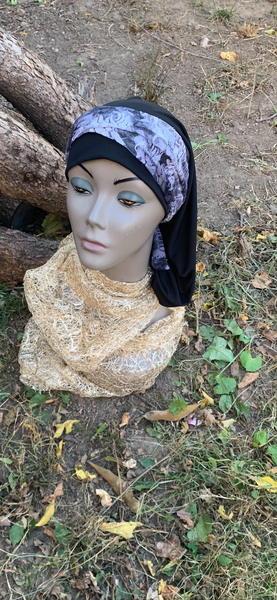 Black Sparkly Headscarf