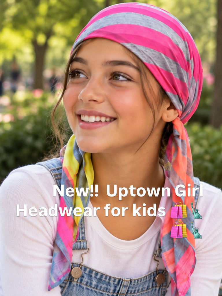 Colorful Headscarf For Child | Pre Tied Easy Slip on Headscarf | Made in USA