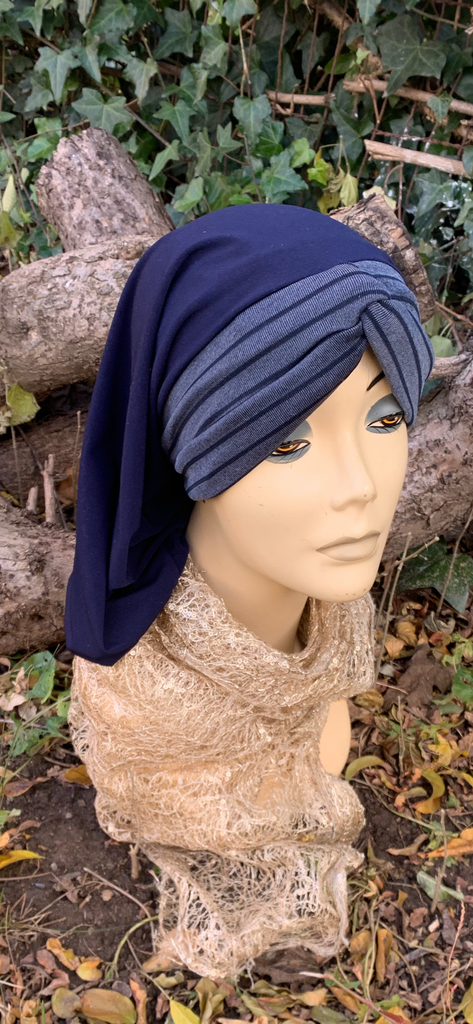 Navy Blue Snood Navy Headscarf Blue Hijab For Comfort and Style