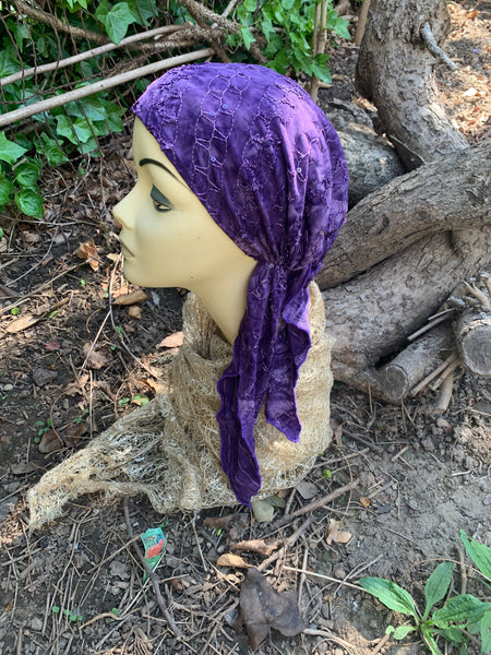Purple Pre Tied Headscarf For Women | Proudly Made i. the USA