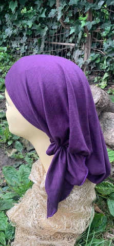 Purple Headscarf For Women | T Shirt Fabric | Made in USA
