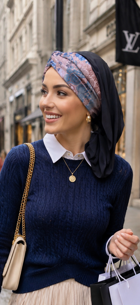 Classic Snood | Unique Turban | Exercise Hijab Headscarf | Made in the USA by Uptown Girl Headwear