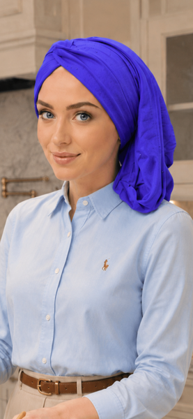Lavender Cotton Snood Turban Headcovering | Made in USA by Uptown Girl Headwear