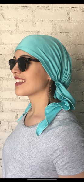 Head Scarves With More Grip | Eco Friendly Sustainable BAMBOO FABRIC Slip On Style Pre-Tied Head Scarf Hair Wrap For Women