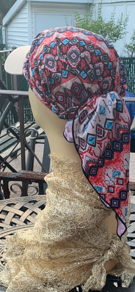 Colorful Sun Hat| Visor Scarf With Brim | Made in USA