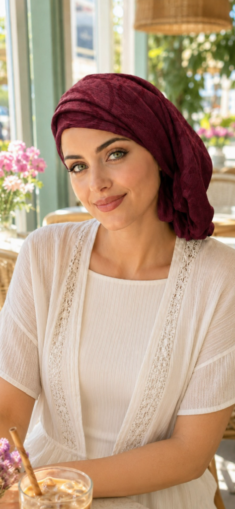 Adjustable Headwear | Wrap Around Snood Hijab Tichel | Headscarf for Women | Bohemian Style Clothing | Made in USA by Uptown Girl Headwear
