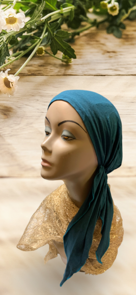 Teal Head Scarf Tichel Hijab To Cover Your Hair