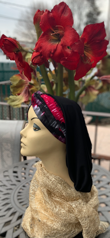 New Black Classic Snood Modern Hijab by Uptown Girl Headwear