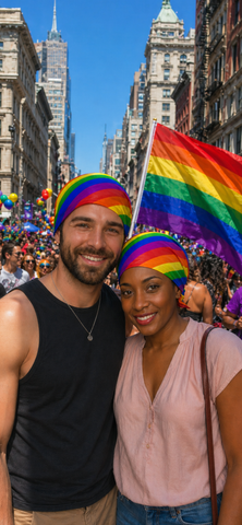 Pride New York Pride Month LGBTQ Pride Rainbow Headcover New Easy Tie Back Scrub Cap Pre Tied Elasticized Bandana Head Scarf Hair Wrap