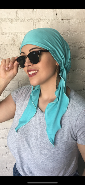 Head Scarves With More Grip | Eco Friendly Sustainable BAMBOO FABRIC Slip On Style Pre-Tied Head Scarf Hair Wrap For Women