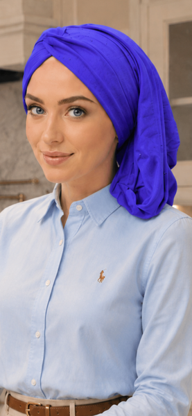 Lavender Cotton Snood Turban Headcovering | Made in USA by Uptown Girl Headwear