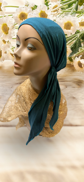 Teal Head Scarf Tichel Hijab To Cover Your Hair