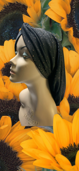 Uptown Girl Headwear Classic Snood Turban | Black Hijab Style | Tichel For women