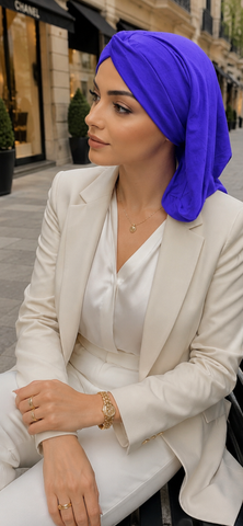 Lavender Cotton Snood Turban Headcovering | Made in USA by Uptown Girl Headwear