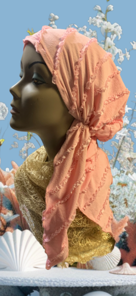 Pink Stretchy Pre Tied Headscarf For Woman | Proudly Made in the USA by Uptown Girl Headwear