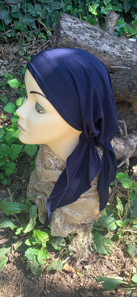 Navy Blue Pre Tied Headscarf | Made in USA
