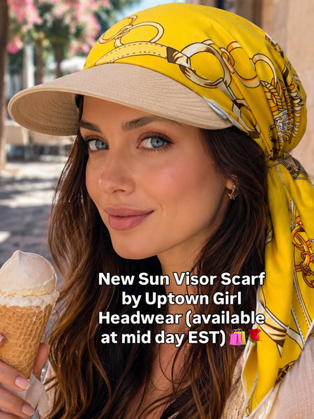 Sun Visor Scarf | Headscarf With Brim | Sun Hat | Tichel With Visor | Fashion Hijab | Made in America