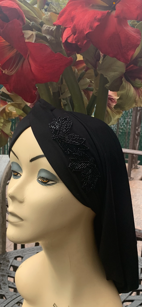 Black Snood| Black Hijab | Black Turban| Made in USA by Uptown Girl Headwear