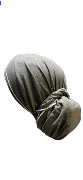 Exercise Hijabs | Head Scarf For Women | Grey Sport Style Active Soft Knit Pre Tied Scarf with Color | Made in the USA by Uptown Girl Headwear