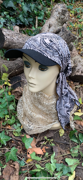 Sun Visor Scarf | Stylish Hat With Brim | Sun Shade | Modern Head Scarf For Women | Beachwear | Activewear | Made in USA