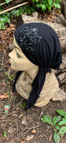 Cotton Pre Tied Scarf With Design | Made in USA by Uptown Girl Headwear