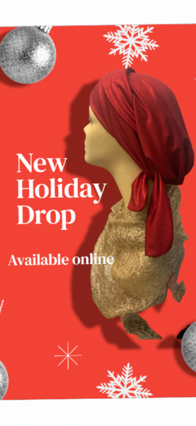 Red Hair Scarf | Red Hair Wrap | Red Head covering For Woman | Red social Turban | Christmas Clothing | Made in USA by Uptown Girl Headwear Headscarf Store