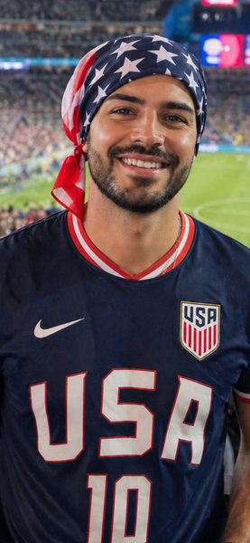 For Fifa World Cup 2026 | America Stars and Stripes Patriotic American Flag Bandana | USA flag | July 4th Clothing | Pre Tied Fitted Hair Scarf For Men and Women