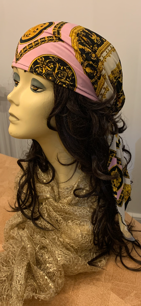 Pink Design Pre Tied Headscarf For Women | Easy Slip On Style |